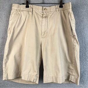 Polo by Ralph Lauren Shorts Mens 36 Khaki Prospect Navy Pony Cotton Golf Flat